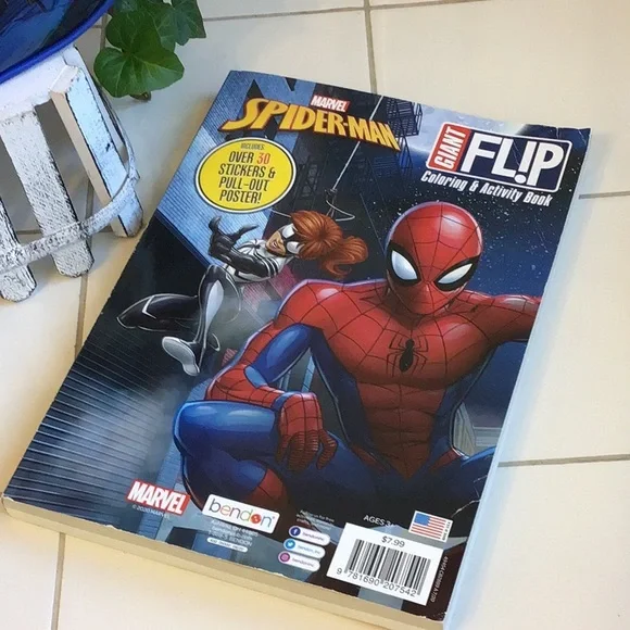 ‘Marvel’ Spiderman 3-D Backpack & Coloring/Activity Book - Picture 7 of 9